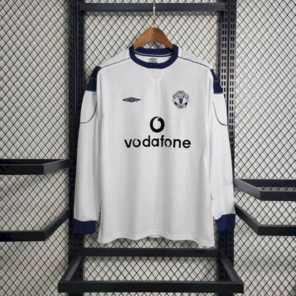 Camisa retrô de mangas compridas reserva do Manchester United 2000/01