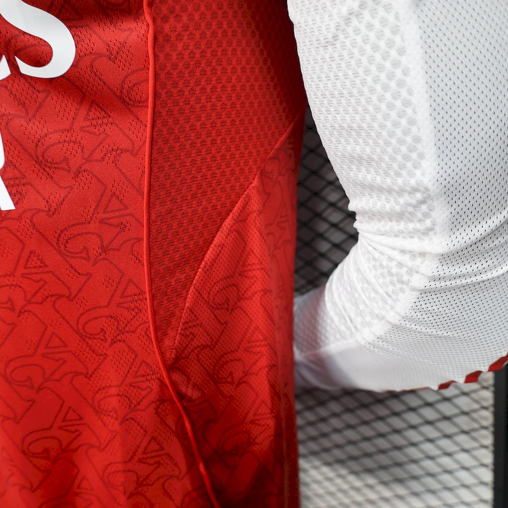 Men's Arsenal 2025/26 Home Long Sleeves Jersey Player Version