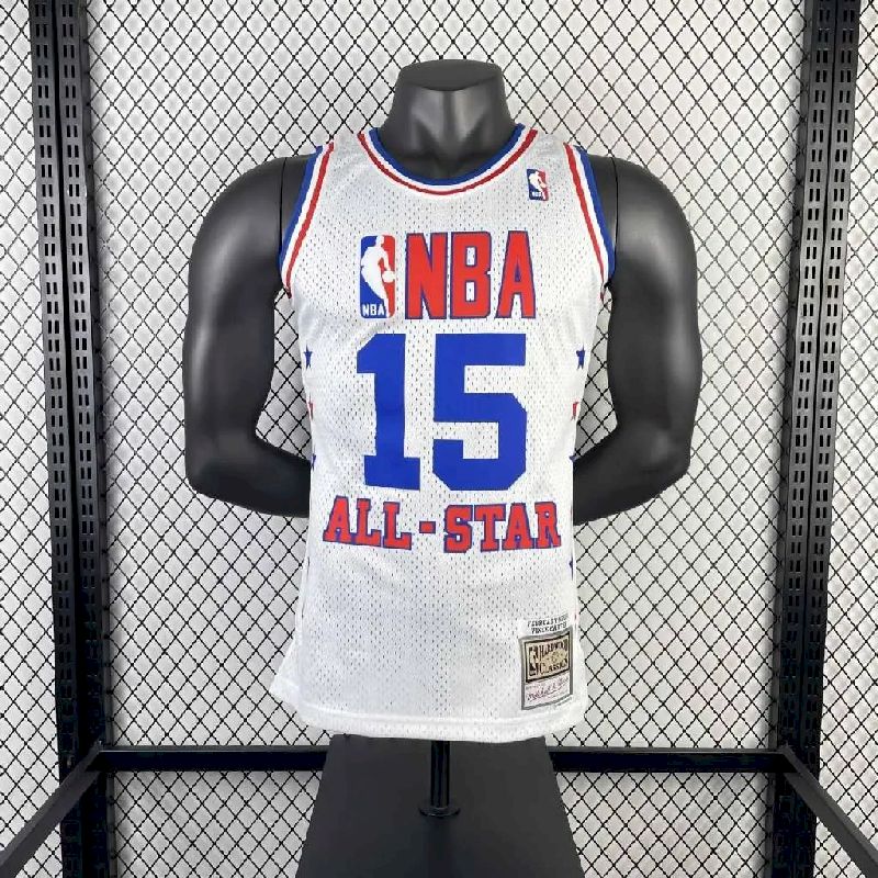 Camisa masculina Vince Carter All Star branca retrô de 2003