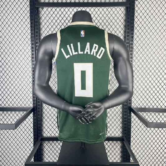 Men’s 2023 Damian Lillard Green Away Team Jersey