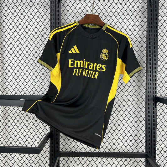 Real Madrid 2025/26 Black And Yellow Special Edition Jersey