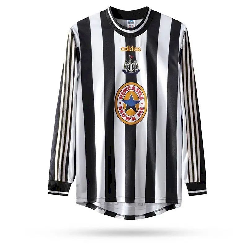 Camisa retrô de mangas compridas do Newcastle United 1997/99 Home
