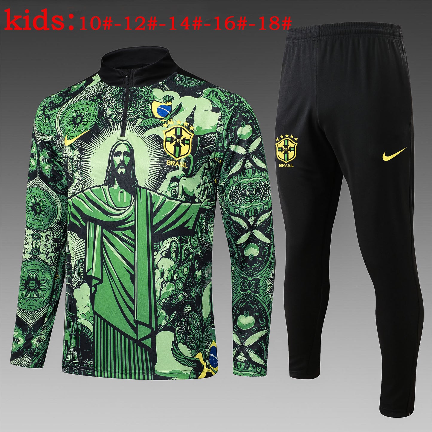 Suéter e calça infantil com zíper Brasil 2024/25 815