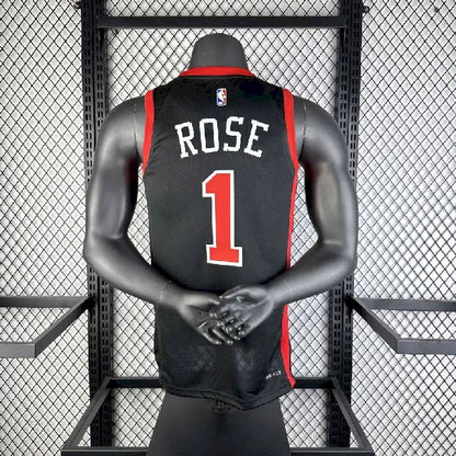 Camisa preta masculina Derrick Rose 2024 – Edição City