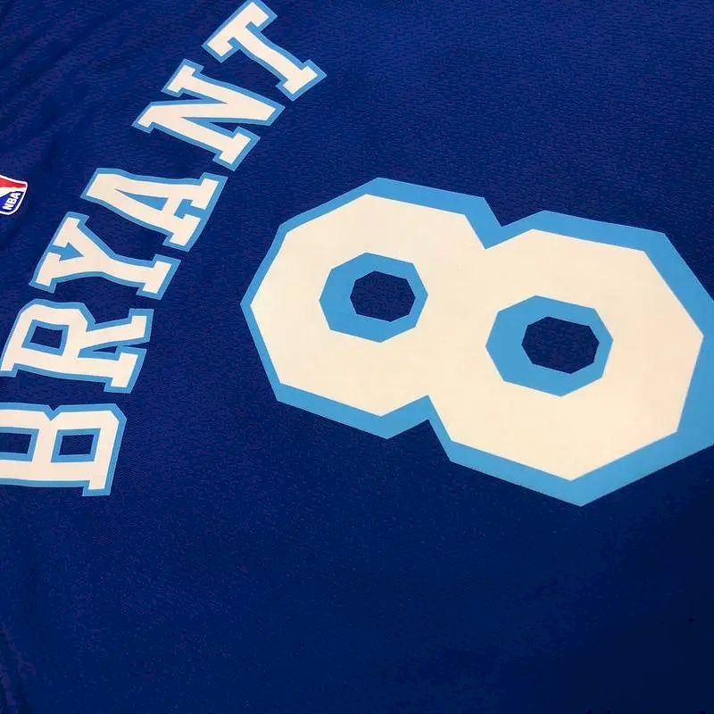 Camisa masculina Kobe Bryant azul versão jogador – Retro Classic Joint Edition