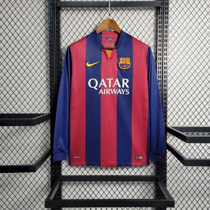 Camisa retrô de mangas compridas do Barcelona 2014/15 Home