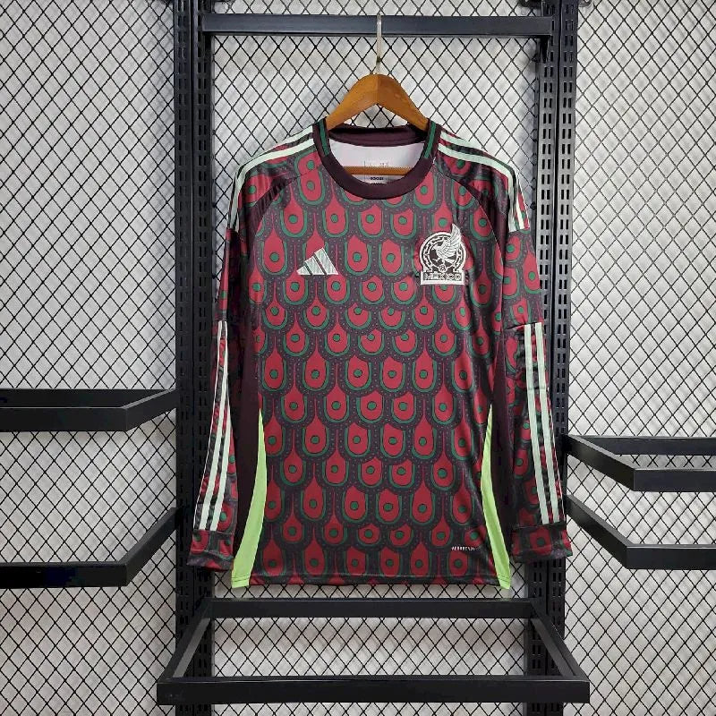 Men's Mexico 2024/25 Home Long Sleeve Jersey