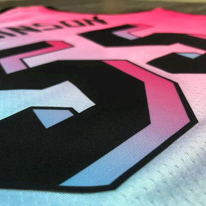 Camisa masculina Duncan Robinson 2020-21 rosa Swingman versão jogador – edição City