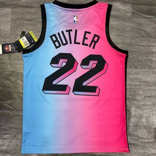 Men’s Jimmy Butler 2020-21 Pink Swingman Player Version Jersey – City Edition