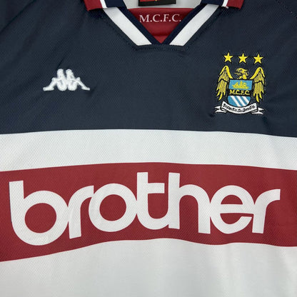 Camisa retrô reserva do Manchester City 1997/98