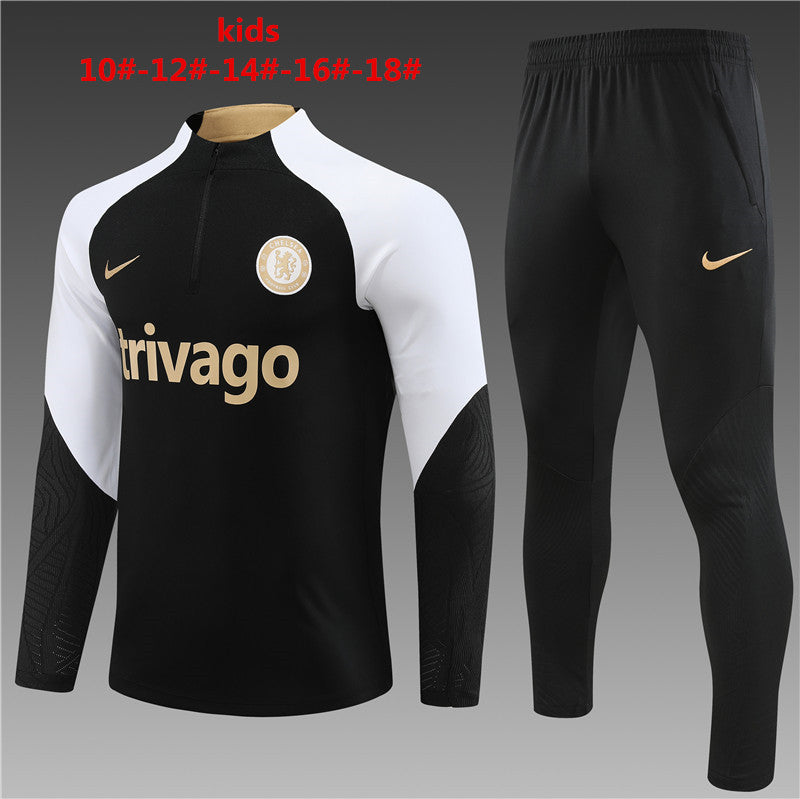 Suéter e calça Chelsea 2023/24 com zíper e meio zíper infantil 14001
