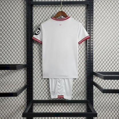 Kit reserva infantil do West Ham United 2023/24