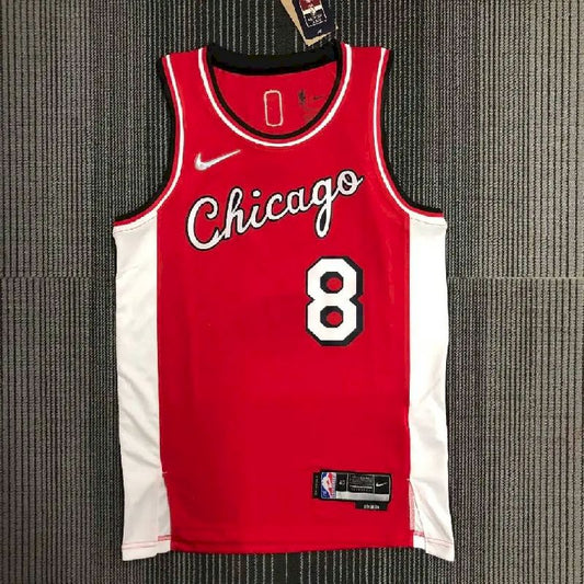 Camisa vermelha masculina Zach LaVine Team – Edição City