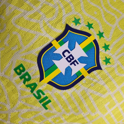 Men's Brazil 2024/25 Home Long Sleeve Jersey Player Version