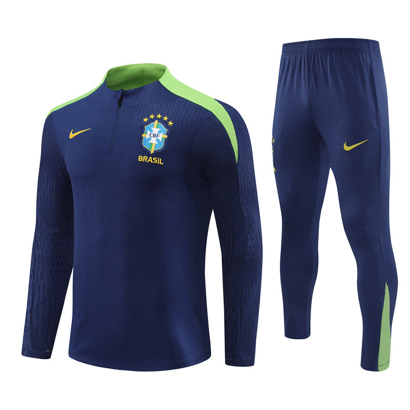 Suéter adulto com zíper e calça Brasil 2024/25 14001