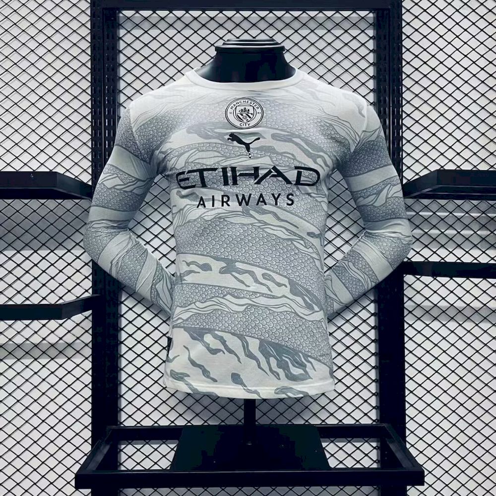 Men's Manchester City 2024/25 Long Sleeves Jersey – Player Version