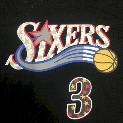 Camisa preta masculina Allen Iverson Player – Edição retrô