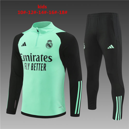 Suéter e calça infantil com zíper médio do Real Madrid 2023/24 14001