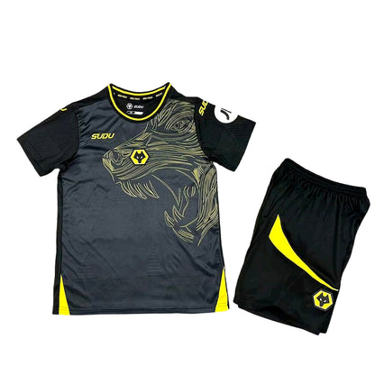 Wolves 2024/25 Uniforme Fora de Casa Infantil