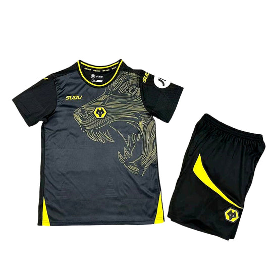 Wolves 2024/25 Uniforme Fora de Casa Infantil
