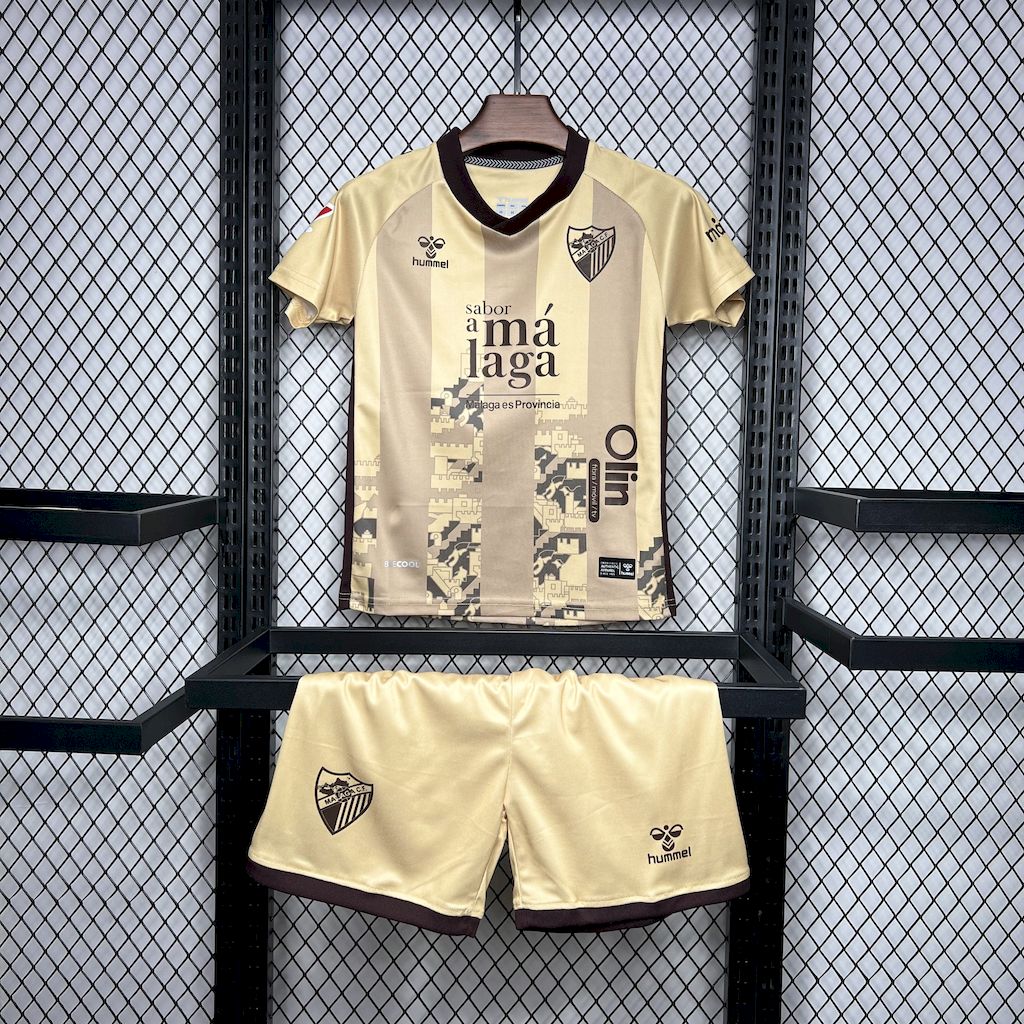 Málaga 2024/25 terceiro kit infantil fora de casa