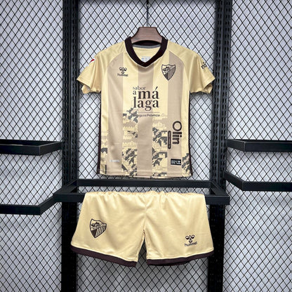 Málaga 2024/25 terceiro kit infantil fora de casa