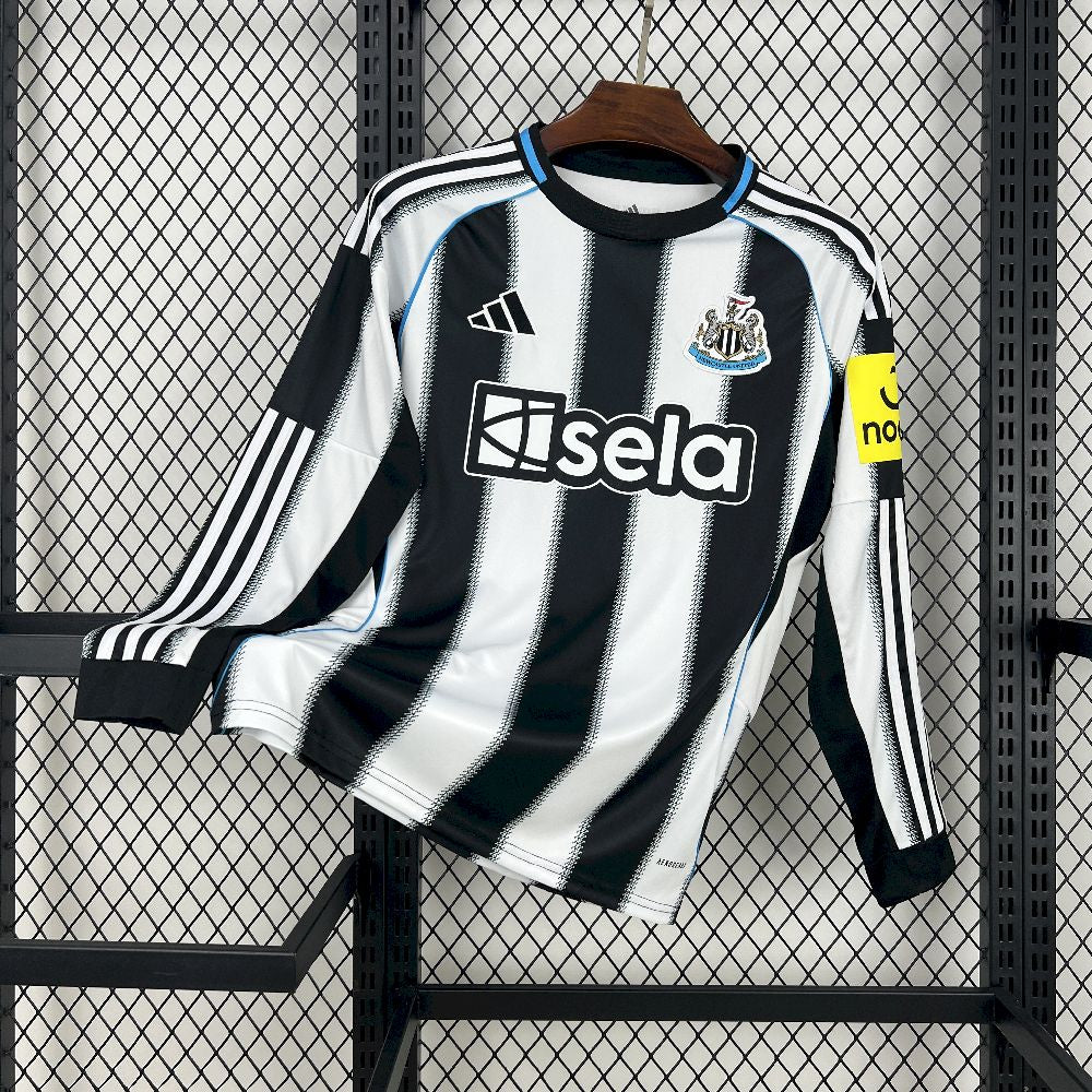 Men's Newcastle United 2025/26 Home Long Sleeves Jersey