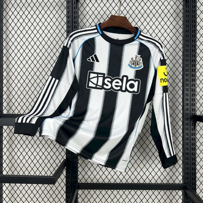 Men's Newcastle United 2025/26 Home Long Sleeves Jersey