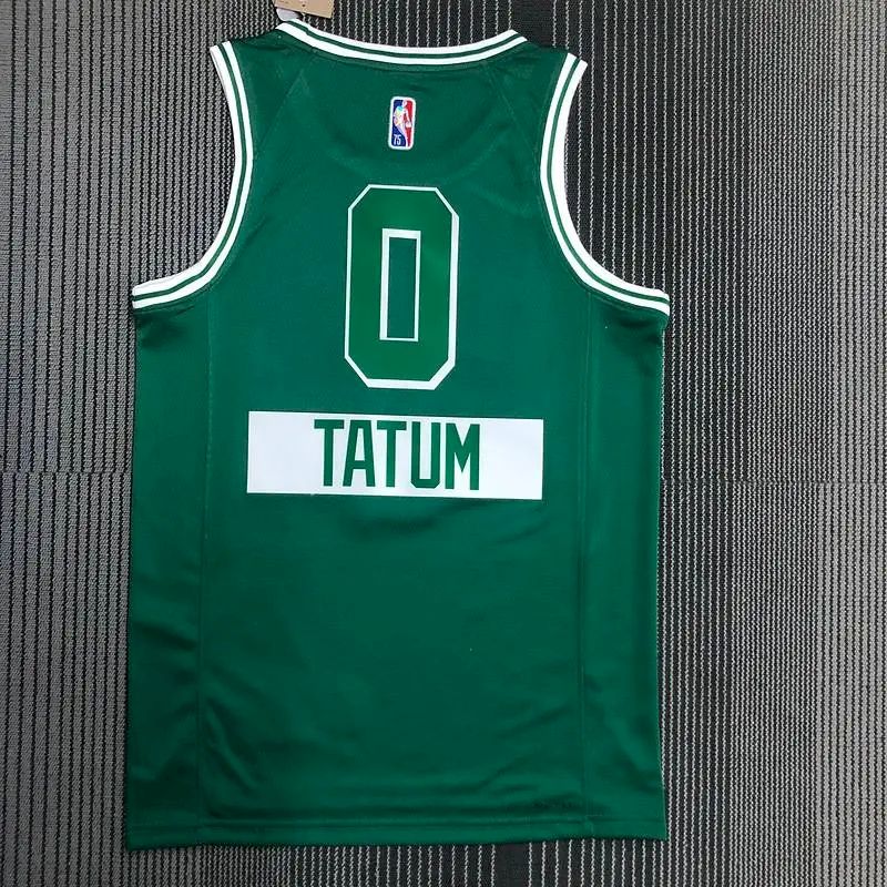 Camisa masculina Jayson Tatum Green Team – Edição City de 75º aniversário