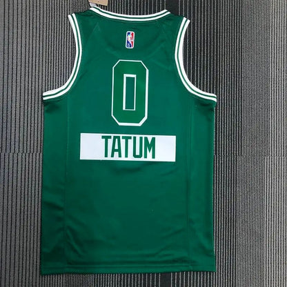 Camisa masculina Jayson Tatum Green Team – Edição City de 75º aniversário