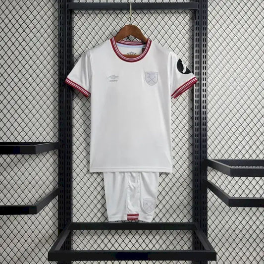 Kit reserva infantil do West Ham United 2023/24