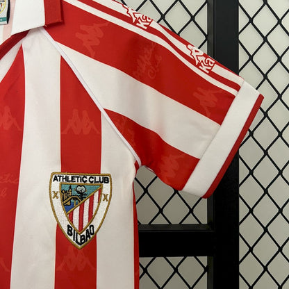 Camisa e shorts retrô infantil do Athletic Bilbao 1995/97