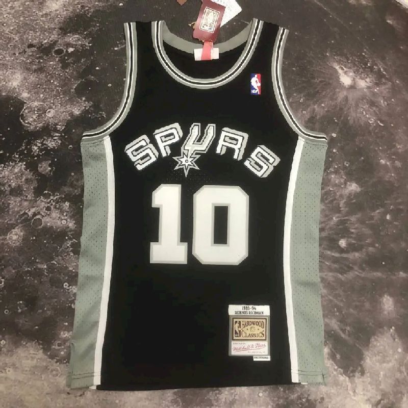 Camisa masculina M&amp;N Dennis Rodman 1993/94 preta retrô