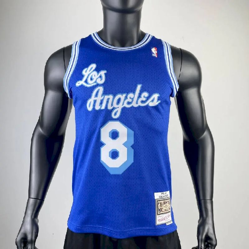 Camisa masculina M&amp;N Kobe Bryant azul retrô 1996/97