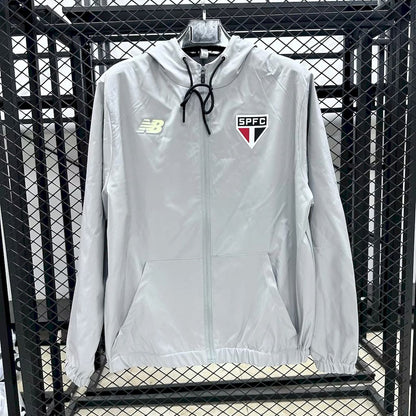 Jaqueta Corta-Vento Cinza São Paulo 2025/26