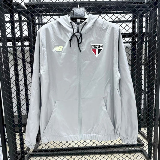 Jaqueta Corta-Vento Cinza São Paulo 2025/26