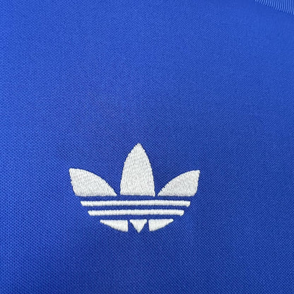 Camisa azul retrô de mangas compridas Manchester United 2024/25 Joint Edition
