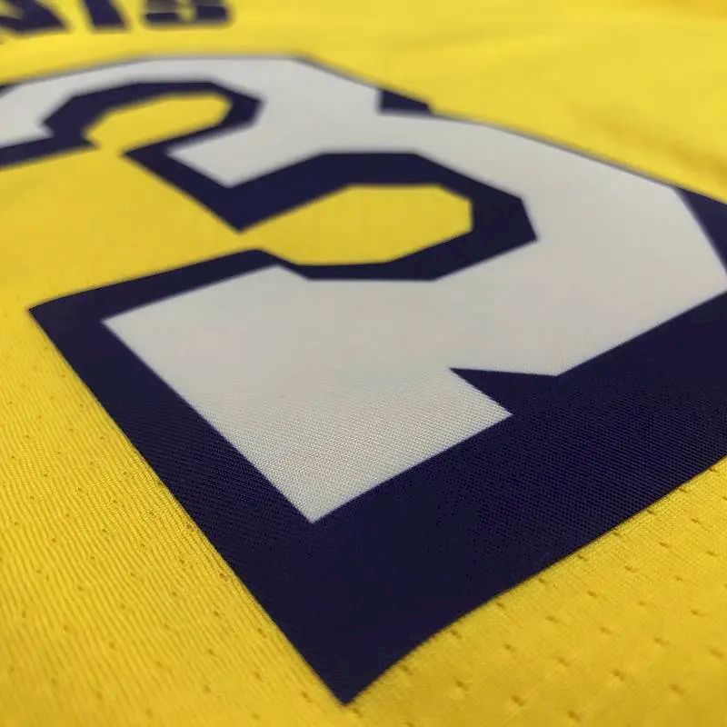 Camisa amarela masculina Anthony Davis versão jogador – Edição clássica retrô