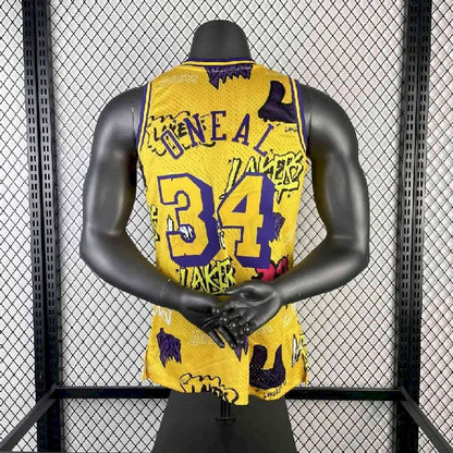 Camisa Masculina M&amp;N Shaquille O'Neal Retro Amarela 1996/97