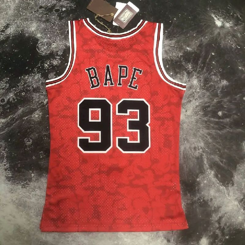 Camisa masculina BAPE M&amp;N vermelha
