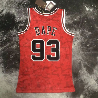 Camisa masculina BAPE M&amp;N vermelha