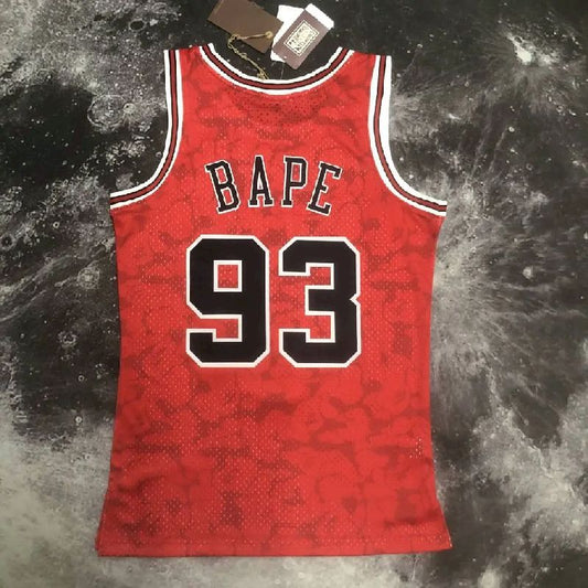 Camisa masculina BAPE M&amp;N vermelha
