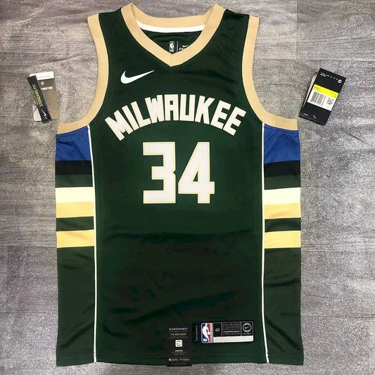 Men’s Giannis Antetokounmpo 2020-21 Green Swingman Jersey – Icon Edition