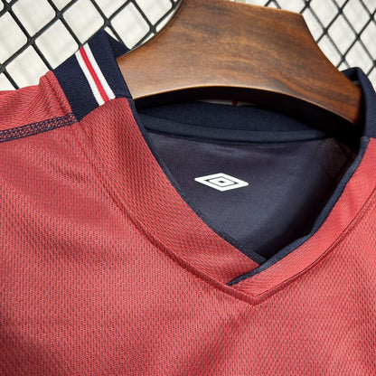 Camisa retrô reserva da Inglaterra de 2002 (frente e verso)
