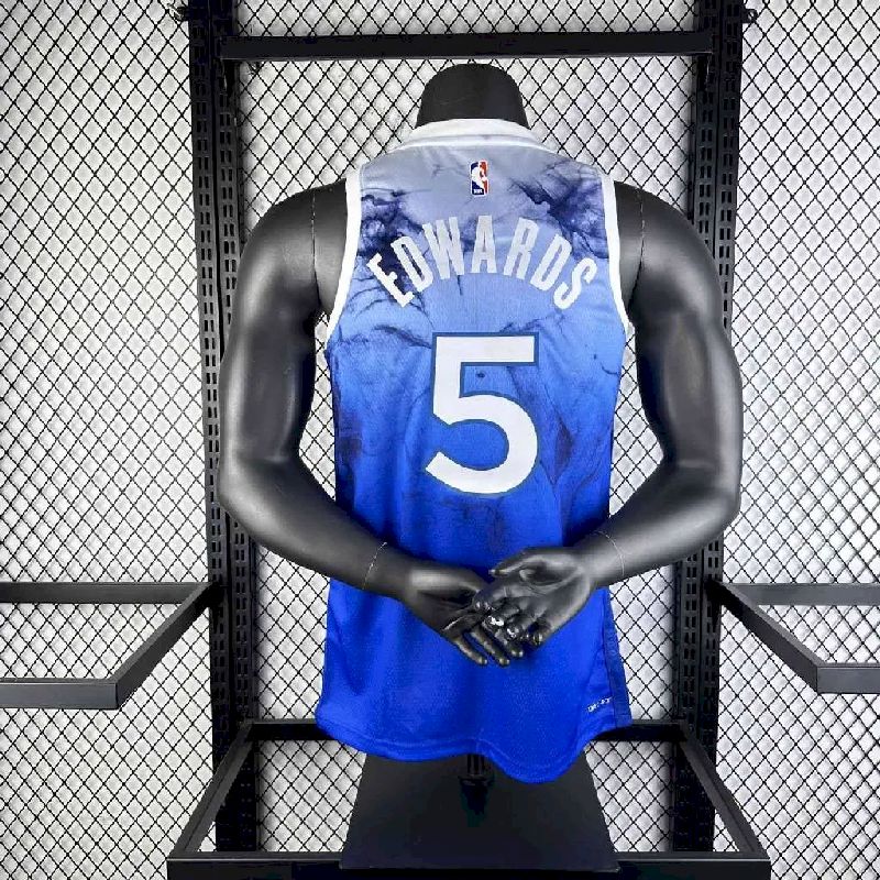 Camisa azul masculina Anthony Edwards 2024 – Edição City