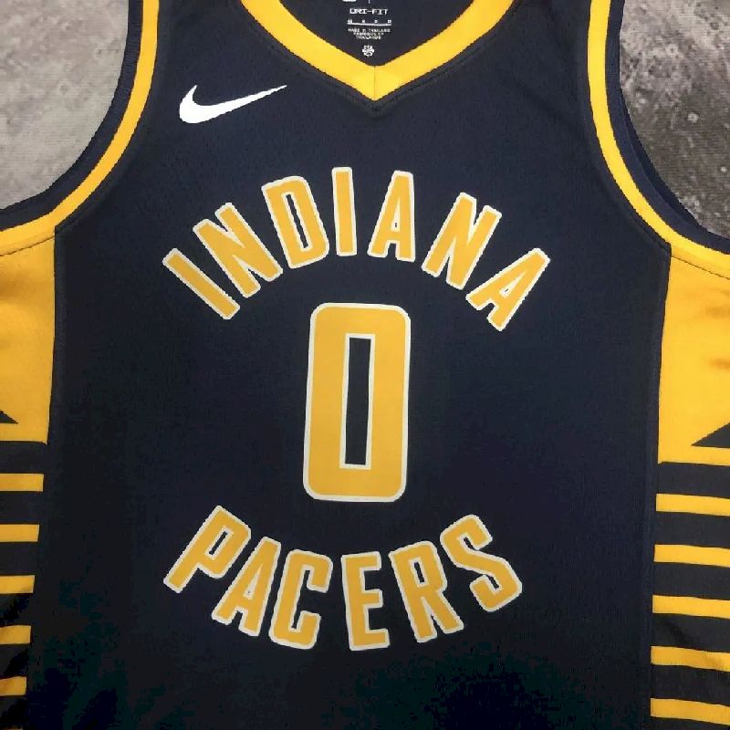 Camisa Masculina Tyrese Haliburton Preta para o Time Away