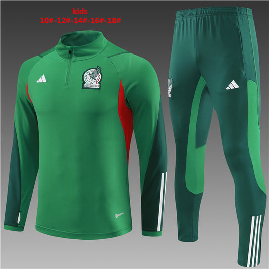 Mexico 2023/24 Half-Zip Kids Sweater+Pant 14001