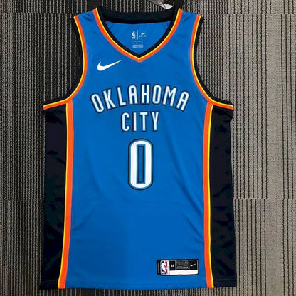 Camisa masculina Russell Westbrook Swingman azul – Edição Icon