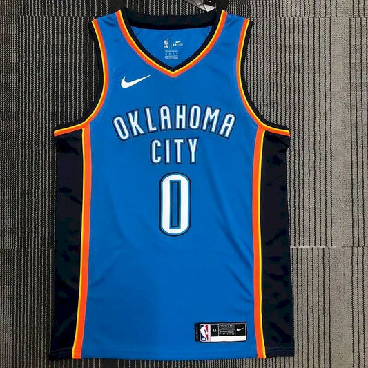 Camisa masculina Russell Westbrook Swingman azul – Edição Icon