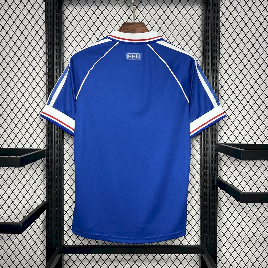 Camisa retrô da França para a Copa do Mundo de 1998
